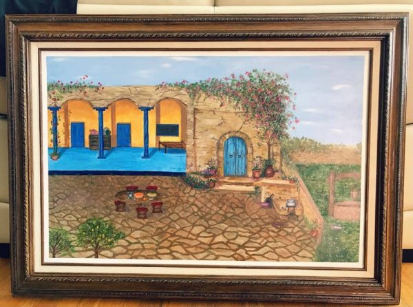 Custom painting gift pakistan village house