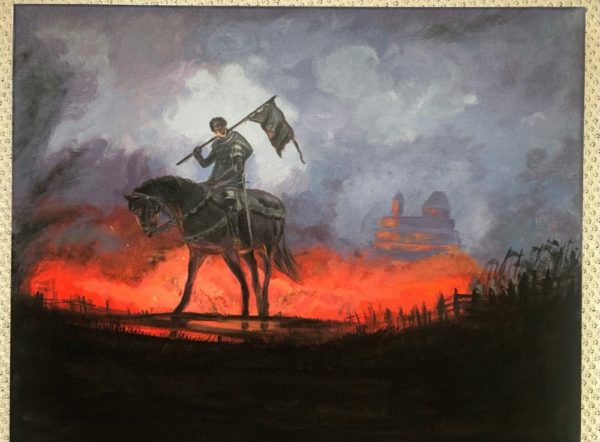 custom painting man on horse