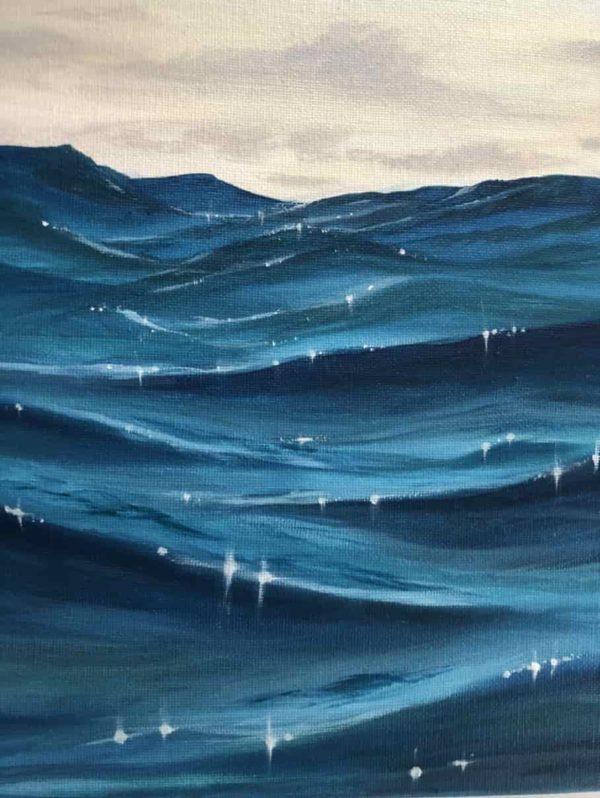 ocean waves oil painting