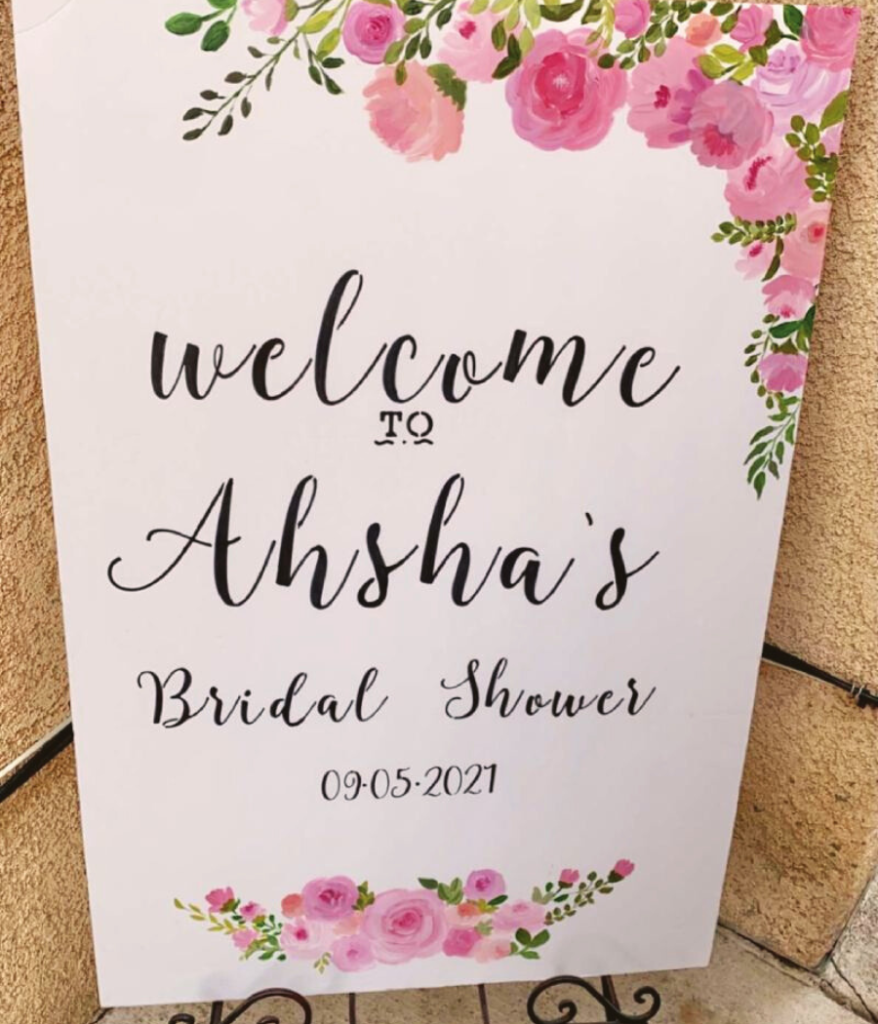 Hand painted welcome signs party wedding bridal shower birthday